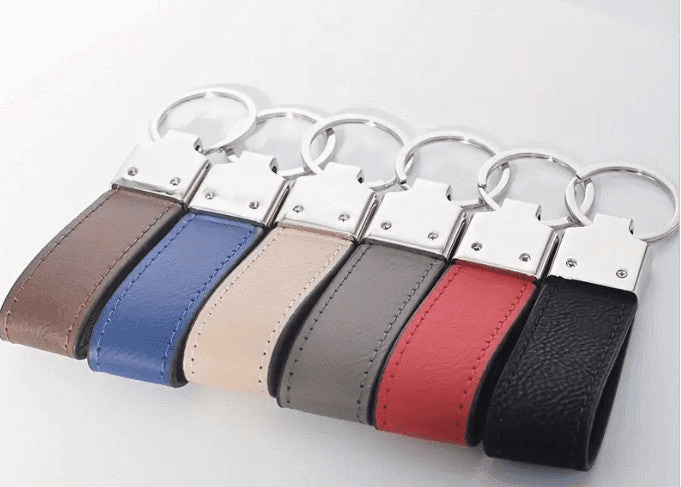 Leather Strap Keychain - Custom Engraved
