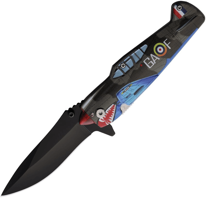 Fighter Plane Linerlock A/O Shark Mouth