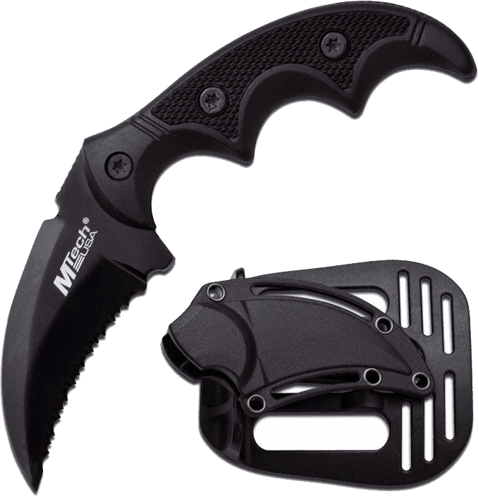 MTech USA fixed blade karambit with sheath
